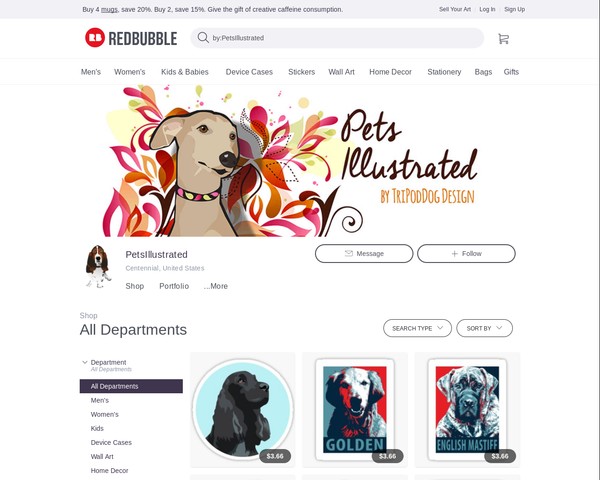 RedBubble • Pets Illustrated