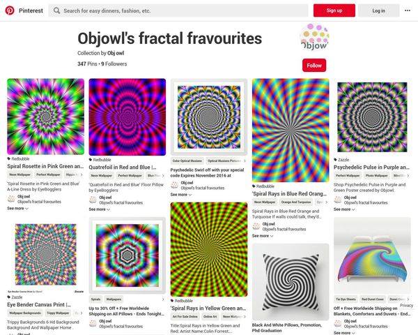 Objowl's Fractal Art Pinterest site
