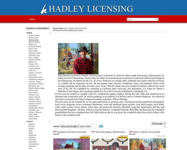 Hadley House Licenses My Art